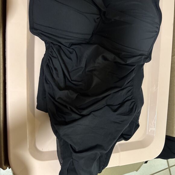 Sea Level Australia One Piece Swimsuit Navy  Size 14 Runched - Picture 6 of 6